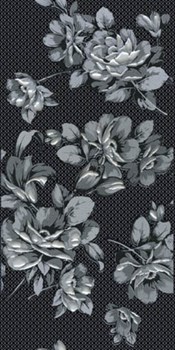Декор Аллегро Цветы черный 20x40 - фото 59402