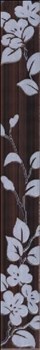 Бордюр Цветы на темном 40x4.8 коричневый - фото 59537