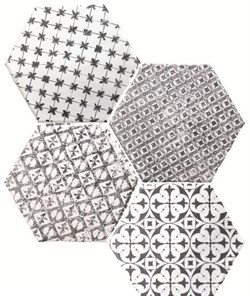 Marrakech Mosaic Negro Hexagon Декор - фото 60024