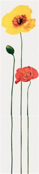 MONOCOLOR POPPY Панно (3 шт.х27,5х40) красное R 27,5х120 - фото 60295