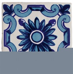 Декор Dec. Flor Azul Prov.Blanco 13*13 - фото 67538