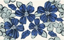 Плитка Vivian Blue kwiat 25x40 - фото 74055