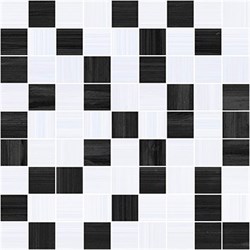 Stripes Мозаика чёрный+серый 30х30 - фото 75670