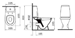 Унитаз-компакт VitrA Grand 9763B003-7200 с микролифтом - фото 82590