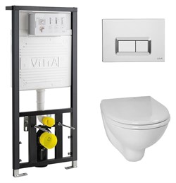 Комплект VitrA Arkitekt 9005B003-7211 кнопка хром - фото 82627