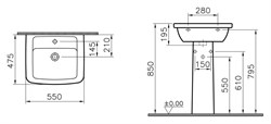 Раковина VitrA Form 300 9602B003 - фото 82984