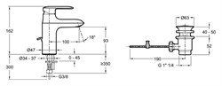 Смеситель Jacob Delafon Kumin E98827-CP для раковины - фото 83400