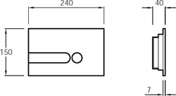Кнопка смыва Jacob Delafon E4326-00 белая - фото 83433