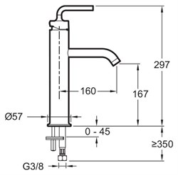 Смеситель Jacob Delafon Purist E14404-4A-CP для раковины - фото 83589