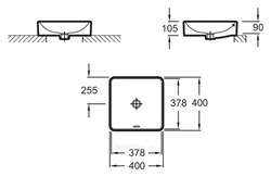 Раковина Jacob Delafon Vox Signature EVG102-MK4 40 см мягкий кашемир - фото 84501