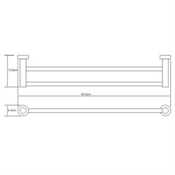 Держатель полотенец, штанга Wasserkraft Donau K-9440 - фото 84786