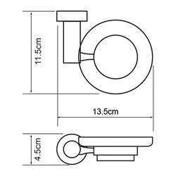 Мыльница стеклянная Wasserkraft Donau K-9429 - фото 84791