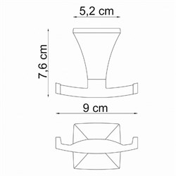 Крючок двойной Wasserkraft Wern K-2523D - фото 85269
