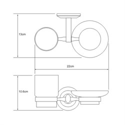 Держатель стакана и мыльницы Wasserkraft Rhein K-6226 - фото 85347