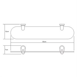 Полка стеклянная Wasserkraft Main K-9224 - фото 85487