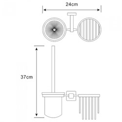 Держатель освежителя и щетки для унитаза Wasserkraft Lippe K-6535 - фото 85500