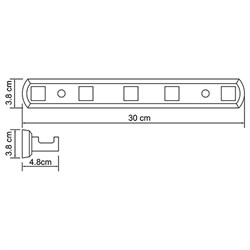 Кронштейн настенный, 5 крючков Wasserkraft Lippe K-6575 - фото 85516