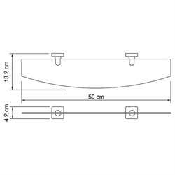 Полка стеклянная Wasserkraft Lippe K-6524 - фото 85577
