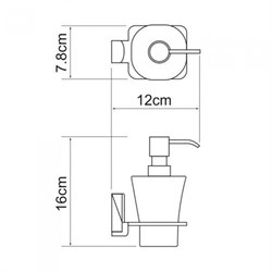 Дозатор жидкого мыла Wasserkraft Leine K-5099WHITE - фото 85622