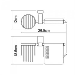 Держатель туалетной бумаги и освежителя Wasserkraft Leine K-5059WHITE - фото 85633