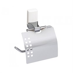 Держатель туалетной бумаги, с крышкой Wasserkraft Leine K-5025WHITE - фото 85650
