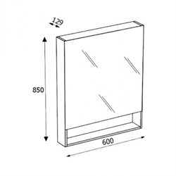 Зеркало-шкаф Roca Gap 60 белый - фото 86151