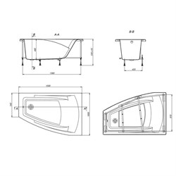 Акриловая ванна Roca Hall Angular 150x100 L - фото 86186