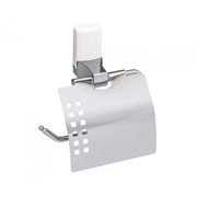 Держатель туалетной бумаги, с крышкой Wasserkraft Leine K-5025WHITE