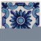 Декор Dec.Flor Azul Antic Blanco 13*13 - фото 67442