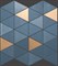 Мозаика MEK BLUE MOSAICO DIAMOND GOLD WALL, 30,5x30,5 - фото 80446